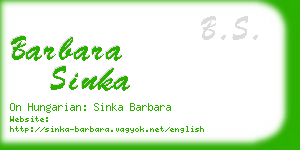 barbara sinka business card